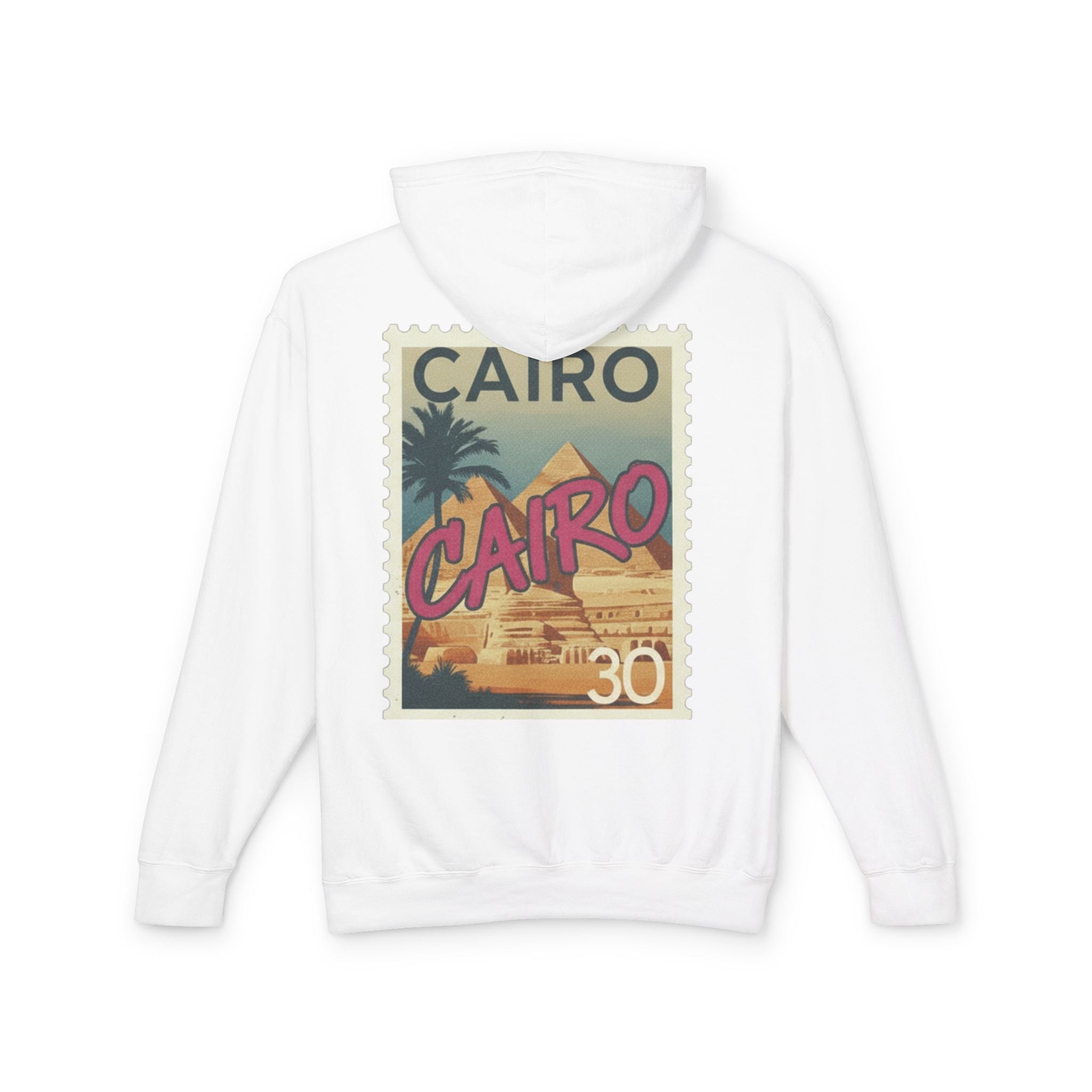 Cairo Vintage Postage Stamp Hoodie — Retro Egypt Travel Sweatshirt