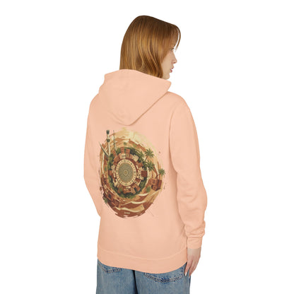 SPIRAL OASIS MIDDLE EAST DEPICTION Unisex Lightweight Hooded Sweatshirt