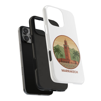 Marrakech Travel Phone Case — Vintage Moroccan Koutoubia Tower Design
