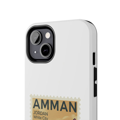Amman Stamp Tough Phone Case — Jordan Travel Vintage Postage Design