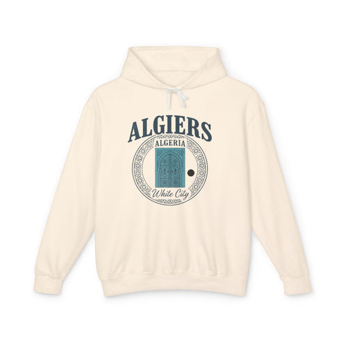 Algiers Algeria Vintage Door Hoodie — White City Travel Sweatshirt