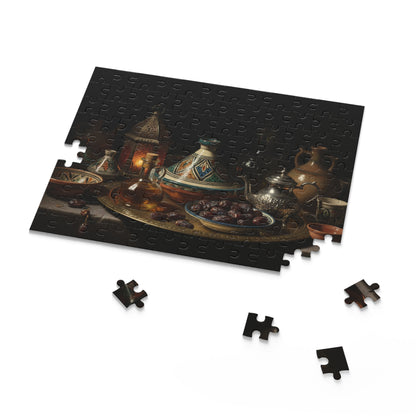 Moroccan Tea & Dates Jigsaw Puzzle — 500/252/120-Piece Still Life Puzzle