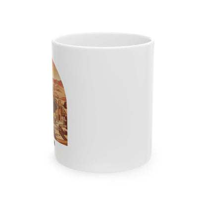 Amman Jordan Vintage Travel Mug — Ceramic Coffee Cup (11oz & 15oz)