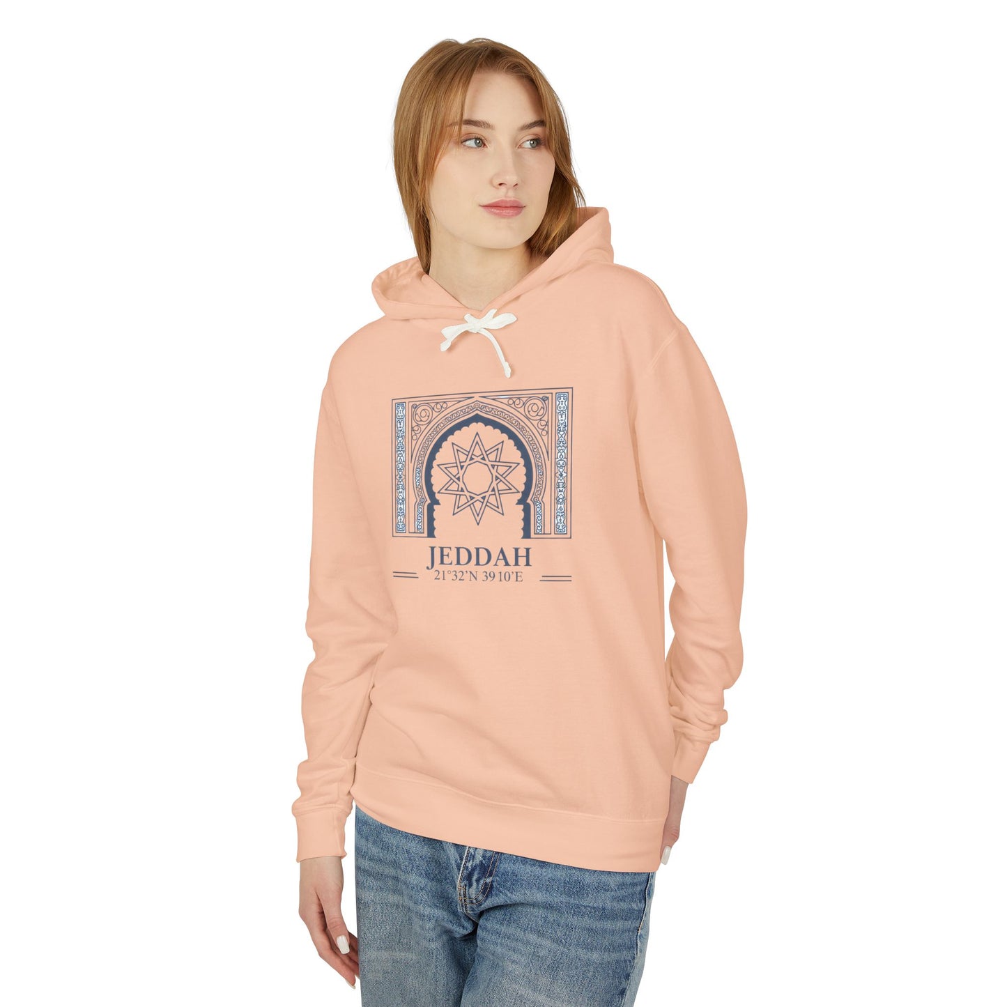 Jeddah Architectural Mandala Hoodie — Middle Eastern Travel Souvenir Sweatshirt