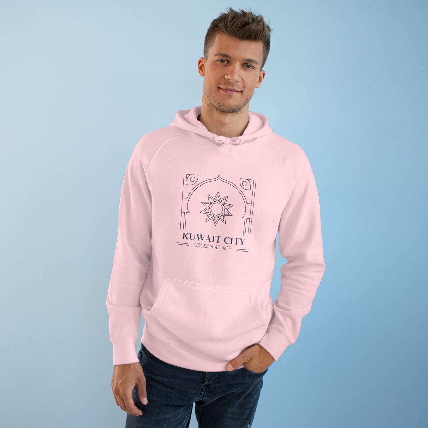 Kuwait City Architectural Hoodie — Minimalist Middle East Travel Sweatshirt