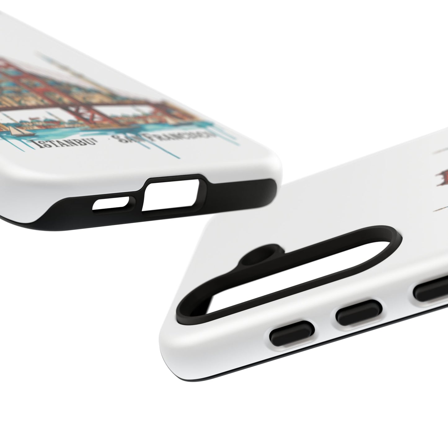 City Bridge Phone Case — Istanbul × San Francisco Illustrated Travel Design