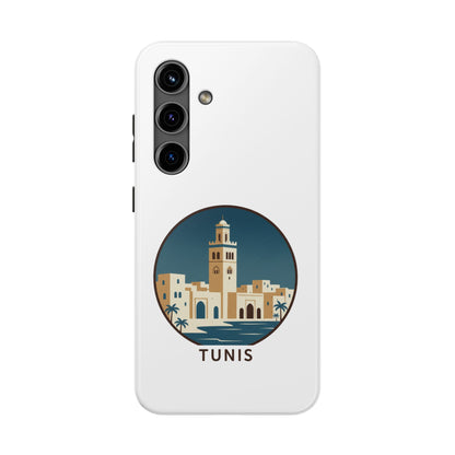 Coque de téléphone motif paysage urbain de Tunis — Coque de protection résistante pour iPhone