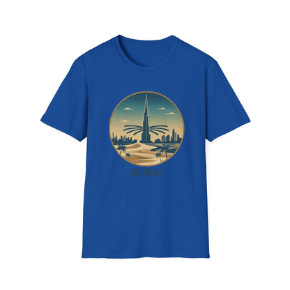 Dubai Skyline T-Shirt – Vintage Burj Khalifa Travel Tee