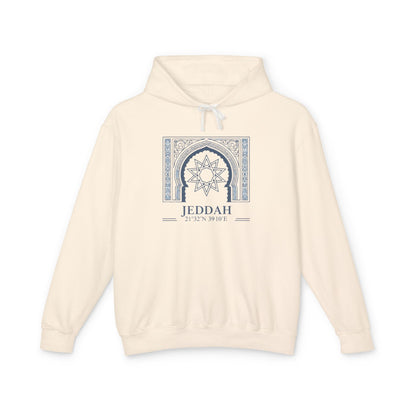 Jeddah Architectural Mandala Hoodie — Middle Eastern Travel Souvenir Sweatshirt