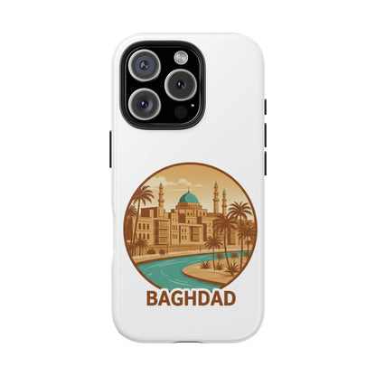 Baghdad Illustrated Tough Phone Case — Vintage Middle East Cityscape Protective Cover