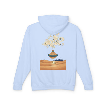 Desert Lamp Hoodie — Boho Floating Lantern Desert Sweatshirt
