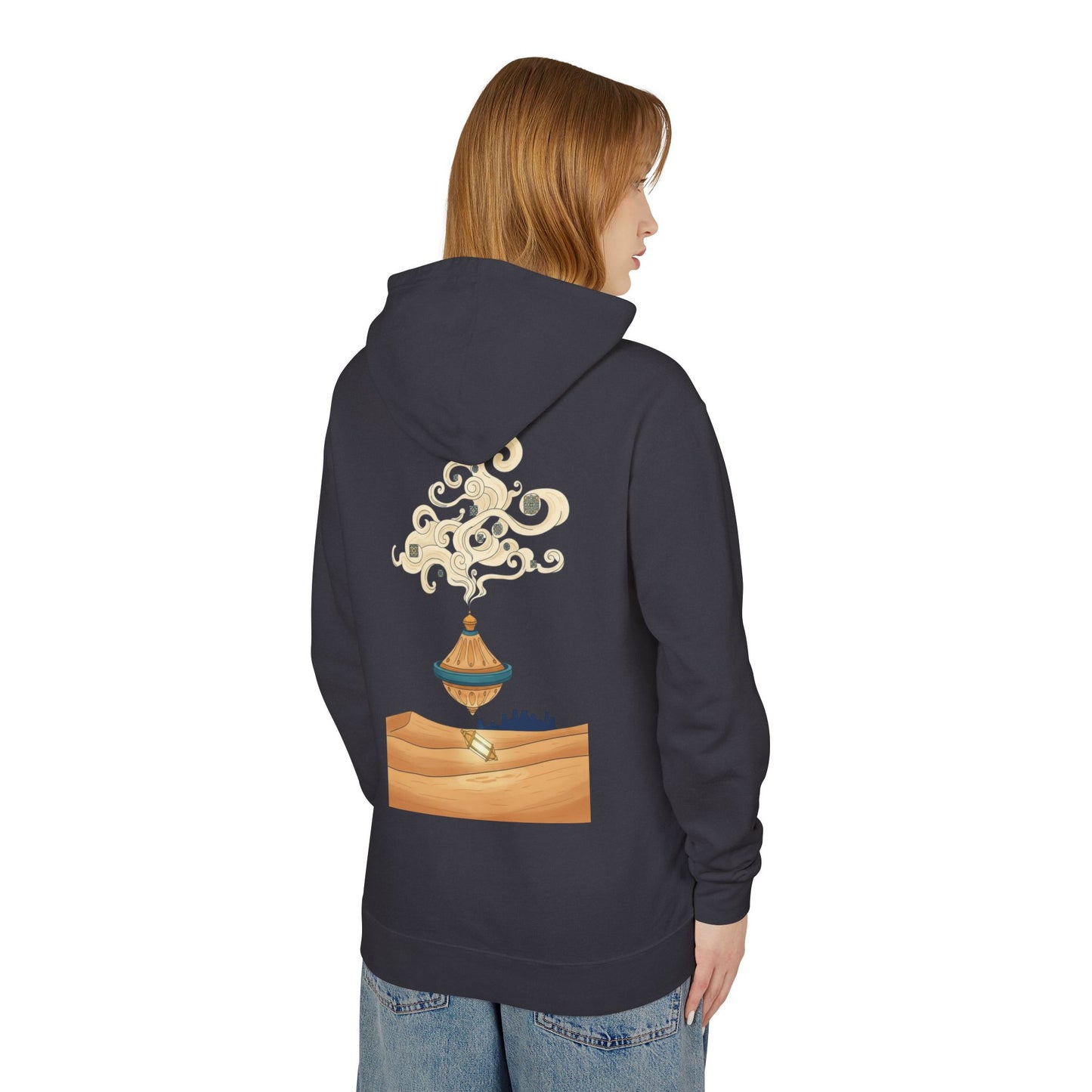 Desert Lamp Hoodie — Boho Floating Lantern Desert Sweatshirt