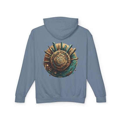 Hoodie — Retro Futuristic City Planet Graphic Hooded Sweatshirt