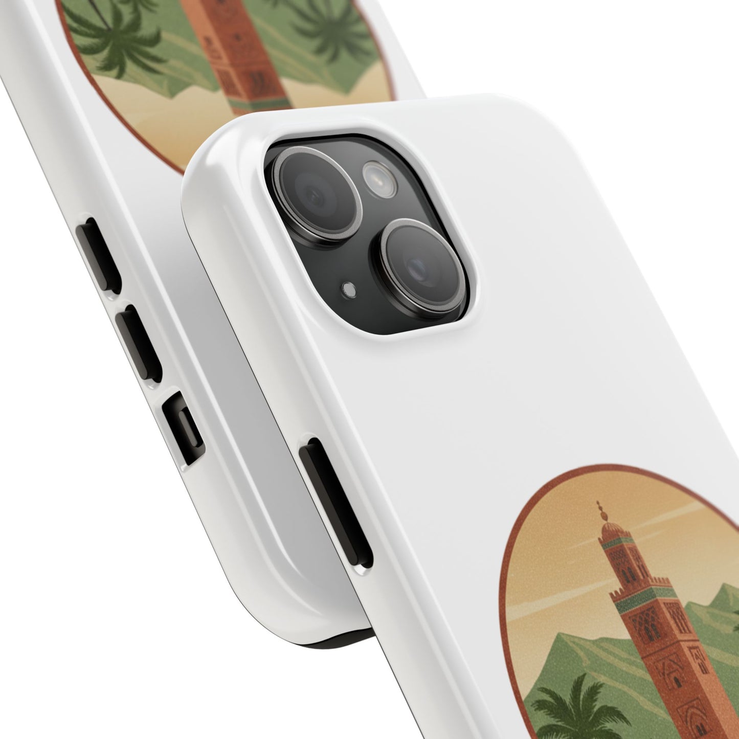 Marrakech Travel Phone Case — Vintage Moroccan Koutoubia Tower Design