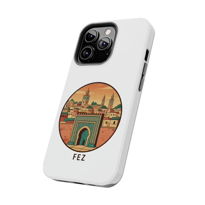 Étui de téléphone résistant Fez City — Étui de téléphone de voyage motif arche marocaine