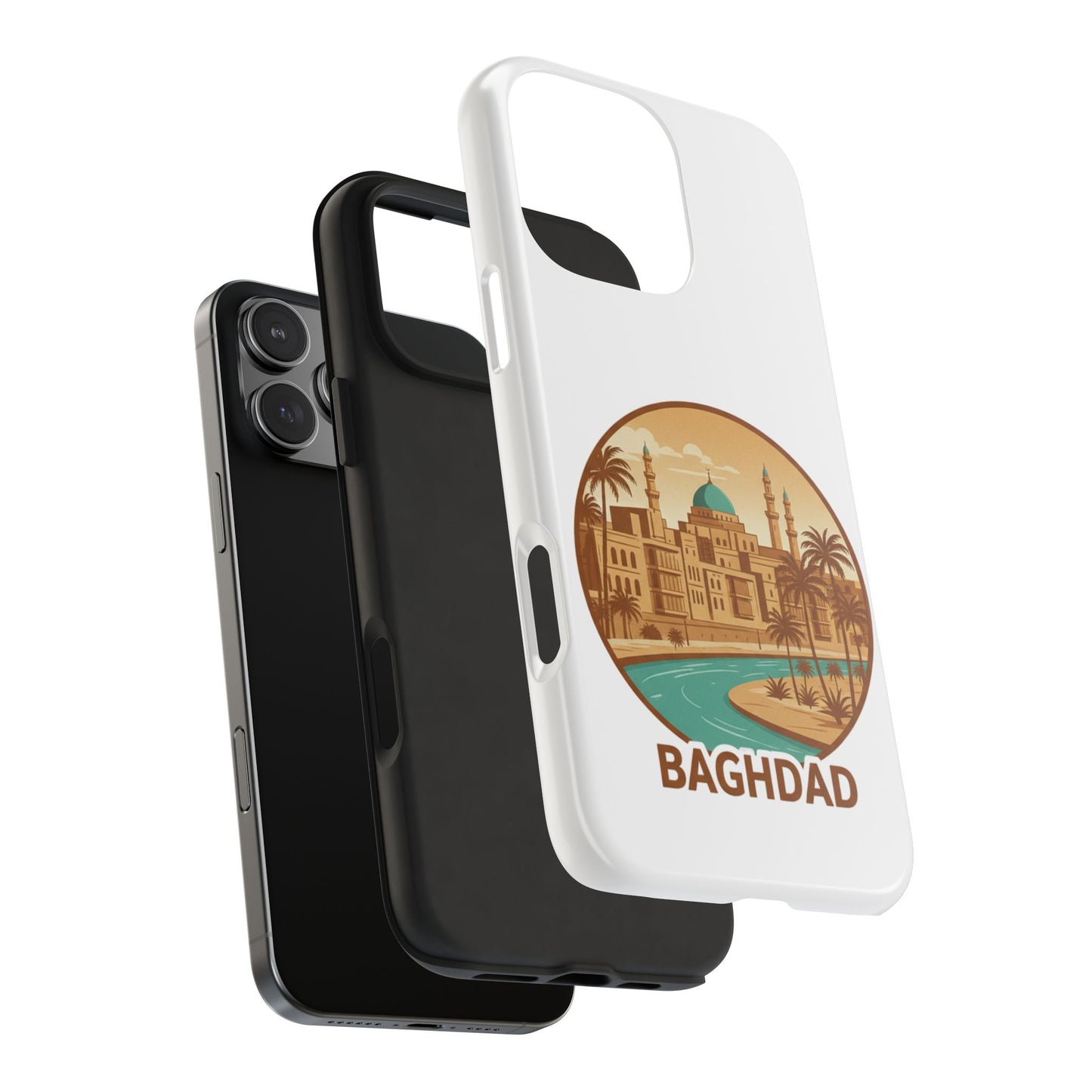 Baghdad Illustrated Tough Phone Case — Vintage Middle East Cityscape Protective Cover