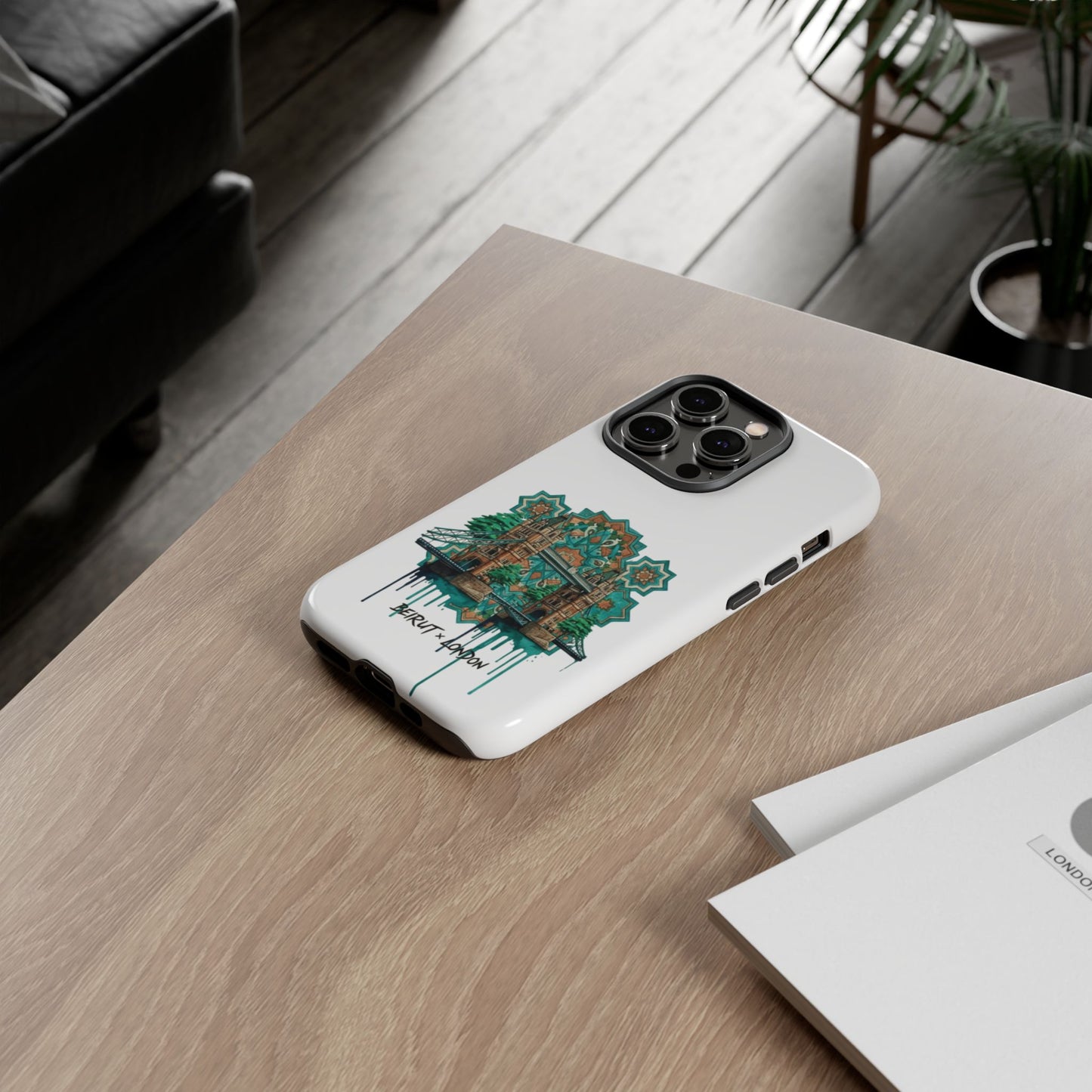 Beirut x London Ornate Phone Case — Turquoise Mosaic Gateway Design