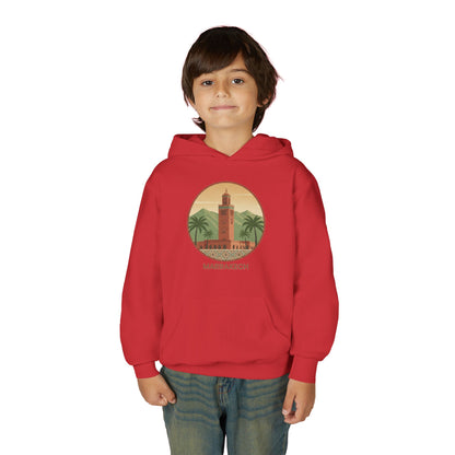 Marrakech Youth Hoodie – Vintage Palm Sunset Travel Sweatshirt