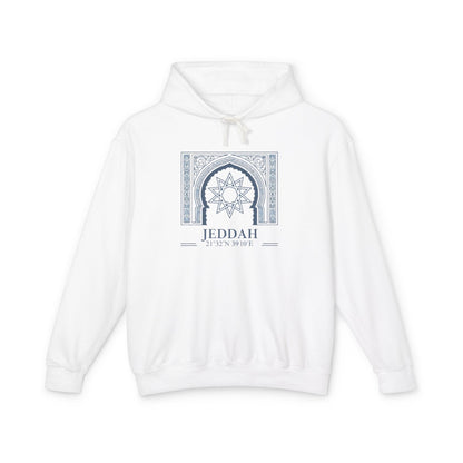 Jeddah Architectural Mandala Hoodie — Middle Eastern Travel Souvenir Sweatshirt