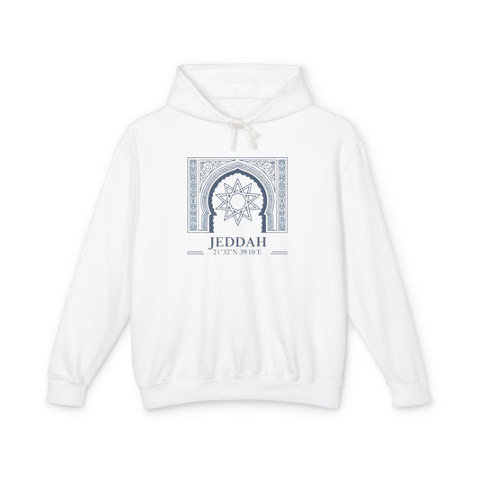 Jeddah Architectural Mandala Hoodie — Middle Eastern Travel Souvenir Sweatshirt