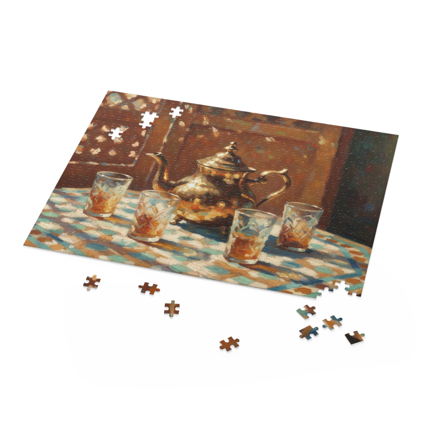 Moroccan Tea Set Puzzle — 120/252/500-Piece Decorative Jigsaw