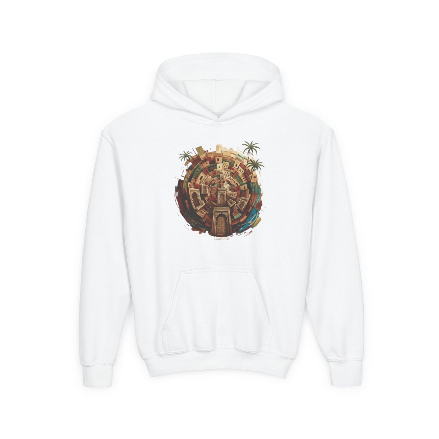 Youth Hoodie — Tropical Mini World Graphic Pullover