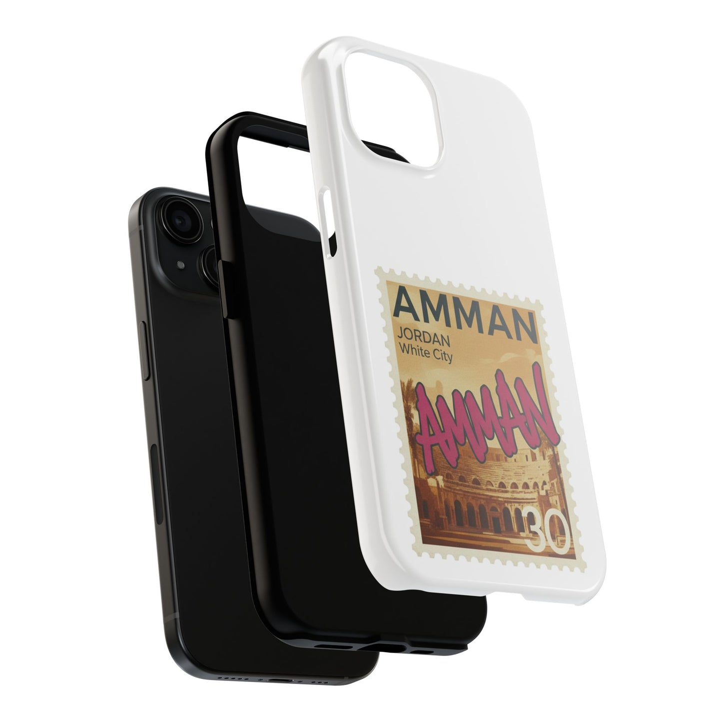 Amman Stamp Tough Phone Case — Jordan Travel Vintage Postage Design