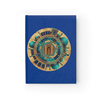 Mandala Cityscape Journal — Blue Geometric Travel Notebook