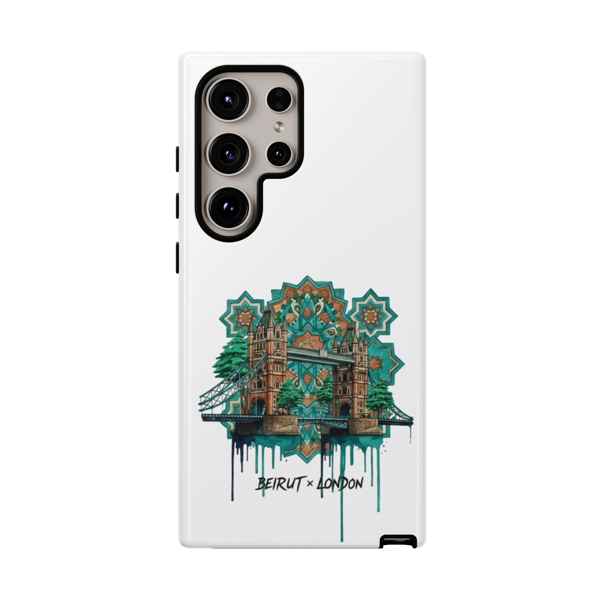 Beirut x London Ornate Phone Case — Turquoise Mosaic Gateway Design