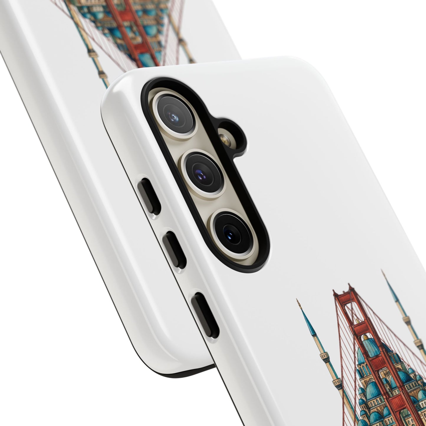City Bridge Phone Case — Istanbul × San Francisco Illustrated Travel Design