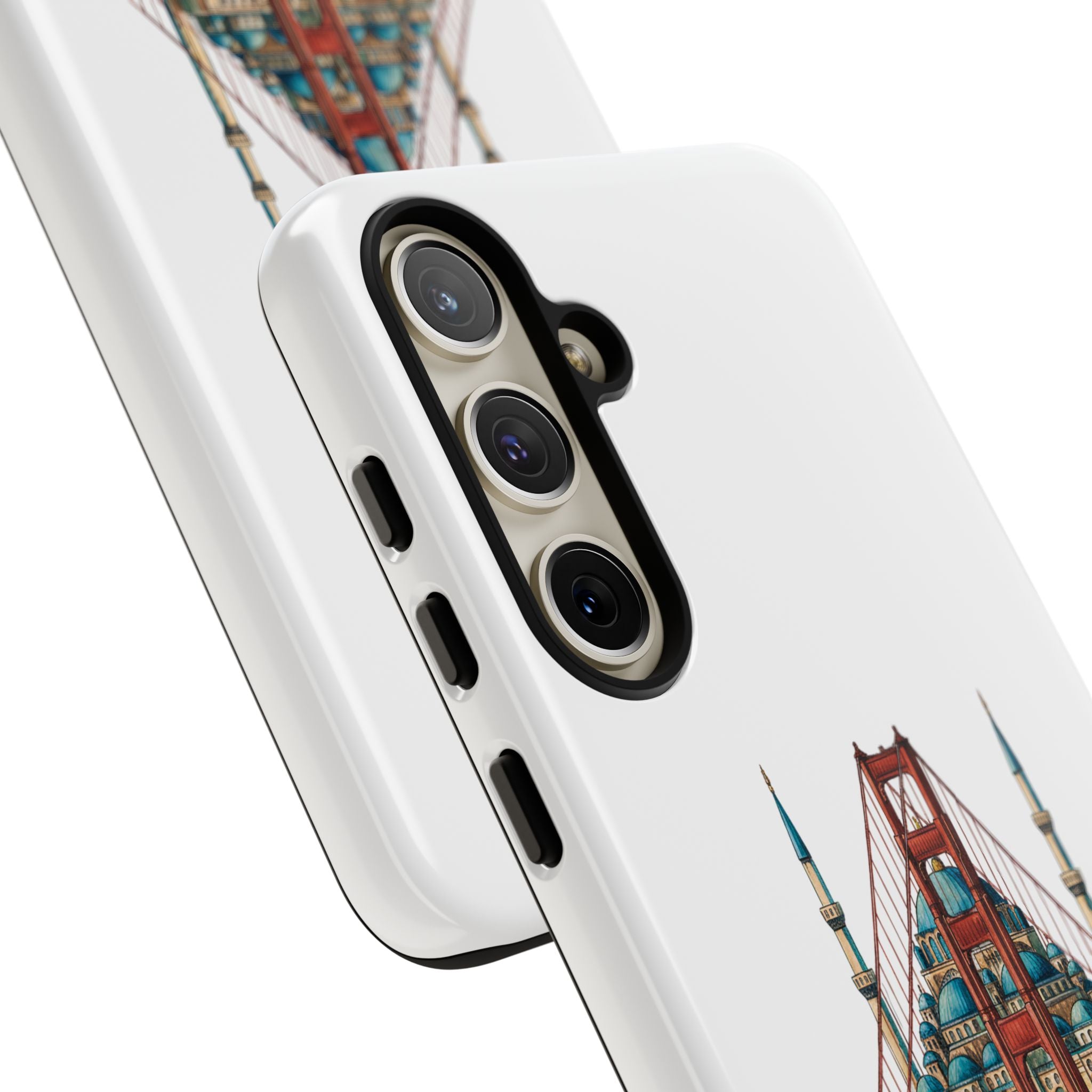 City Bridge Phone Case — Istanbul × San Francisco Illustrated Travel Design