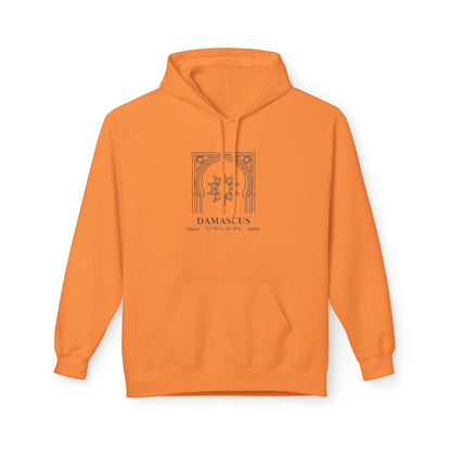 Damascus Heritage Hoodie — Minimal Middle Eastern Motif