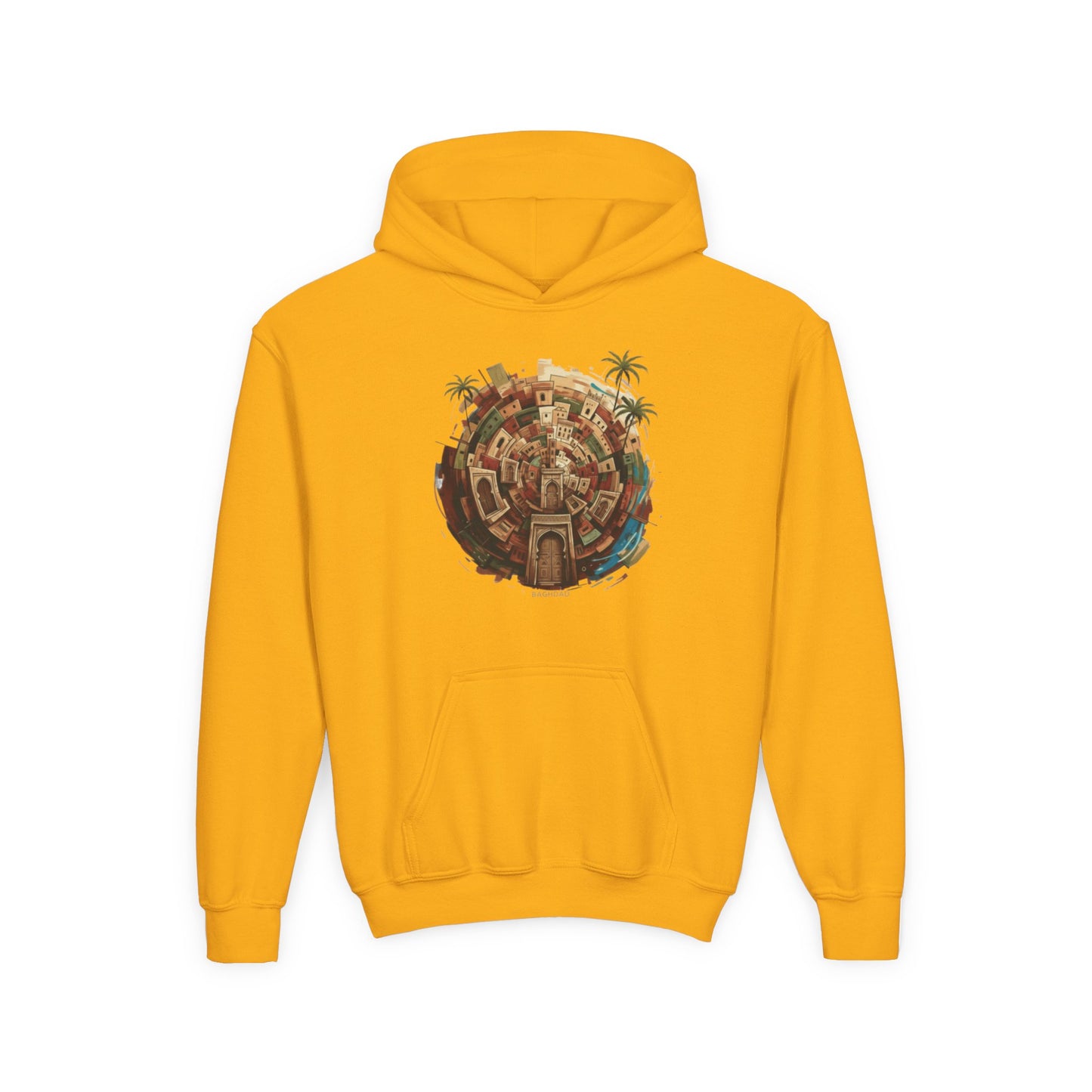 Youth Hoodie — Tropical Mini World Graphic Pullover