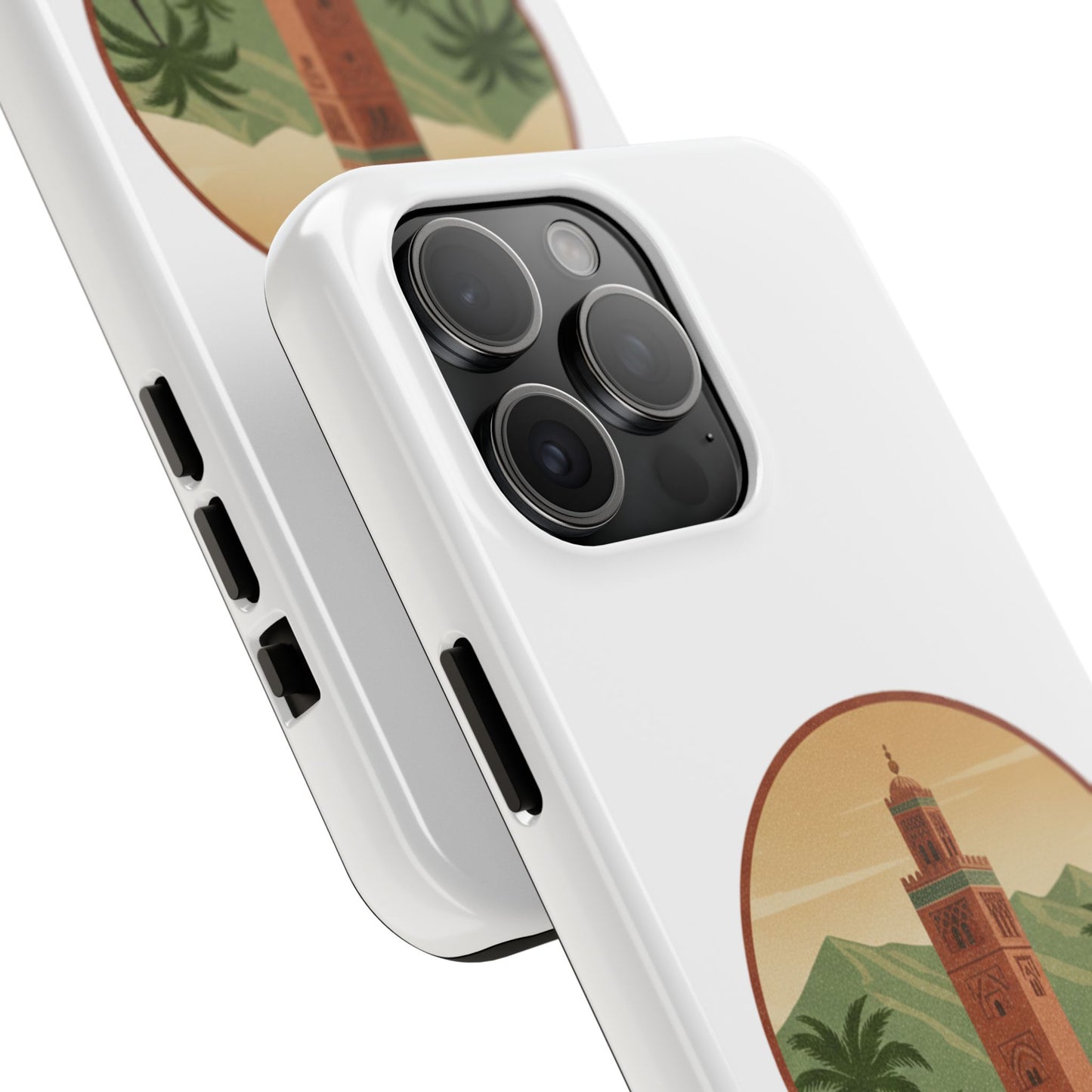 Marrakech Travel Phone Case — Vintage Moroccan Koutoubia Tower Design