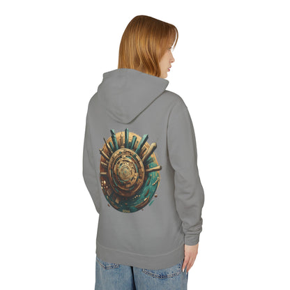 Hoodie — Retro Futuristic City Planet Graphic Hooded Sweatshirt