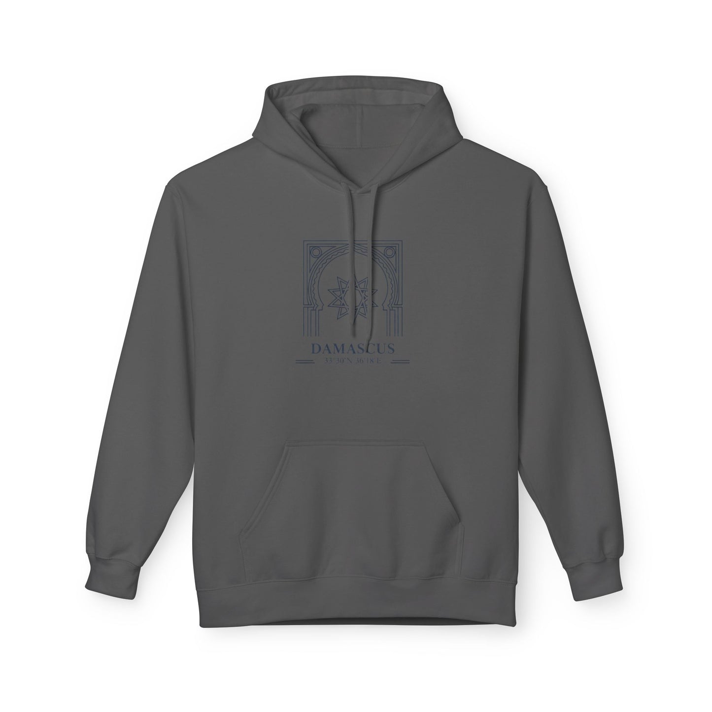 Damascus Heritage Hoodie — Minimal Middle Eastern Motif