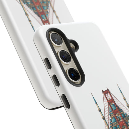 City Bridge Phone Case — Istanbul × San Francisco Illustrated Travel Design