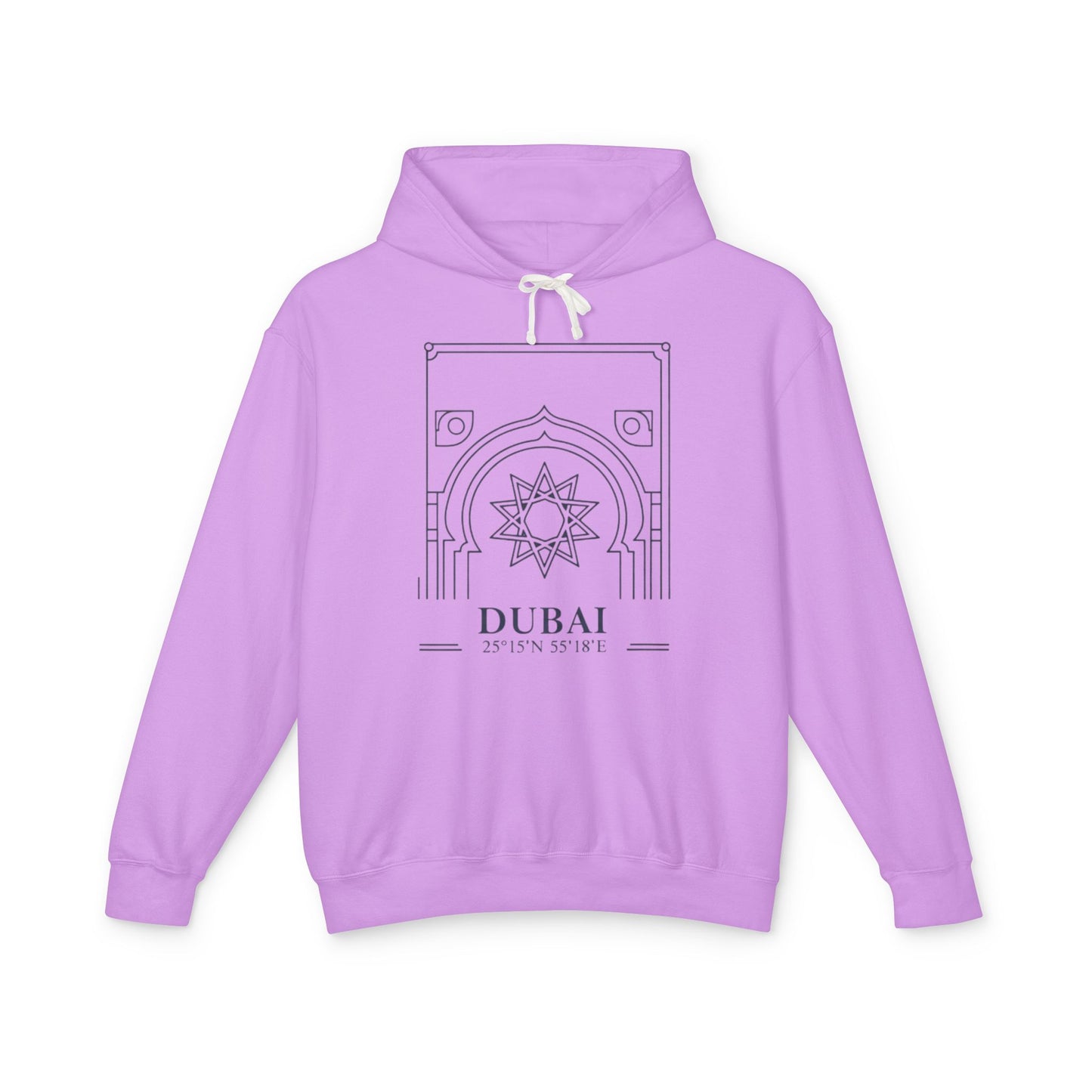 Dubai Architectural Hoodie — Minimal Line Art Travel Sweatshirt