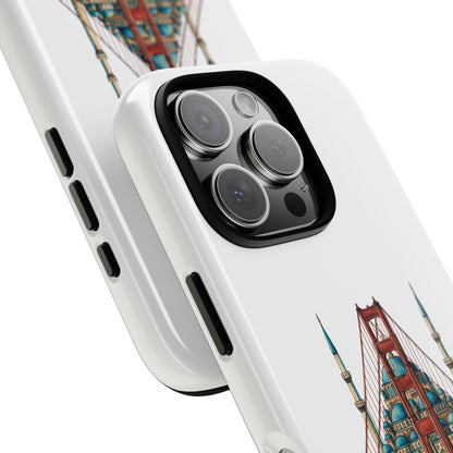 City Bridge Phone Case — Istanbul × San Francisco Illustrated Travel Design