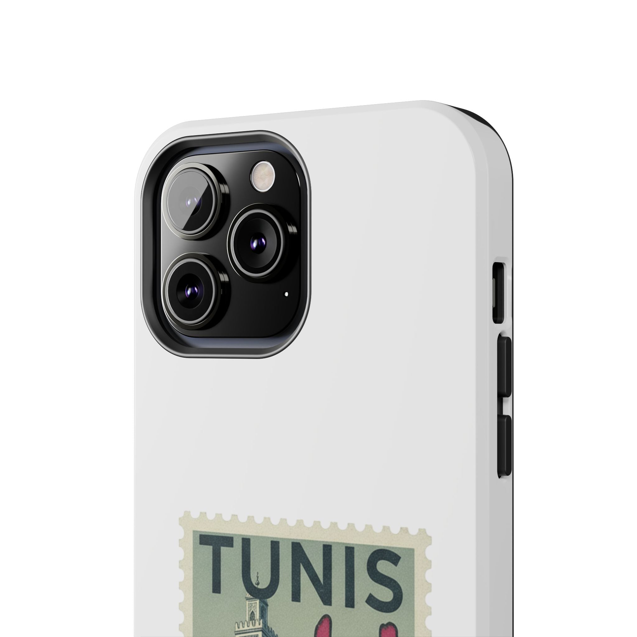 Tunis Vintage Stamp Tough Phone Case — Retro Tunisia Travel Phone Cover