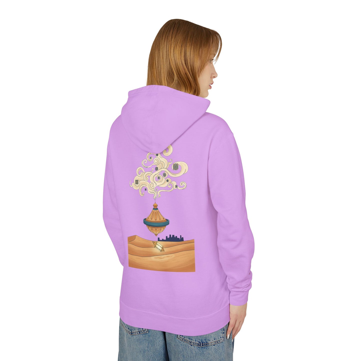 Desert Lamp Hoodie — Boho Floating Lantern Desert Sweatshirt