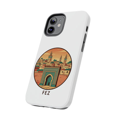 Étui de téléphone résistant Fez City — Étui de téléphone de voyage motif arche marocaine