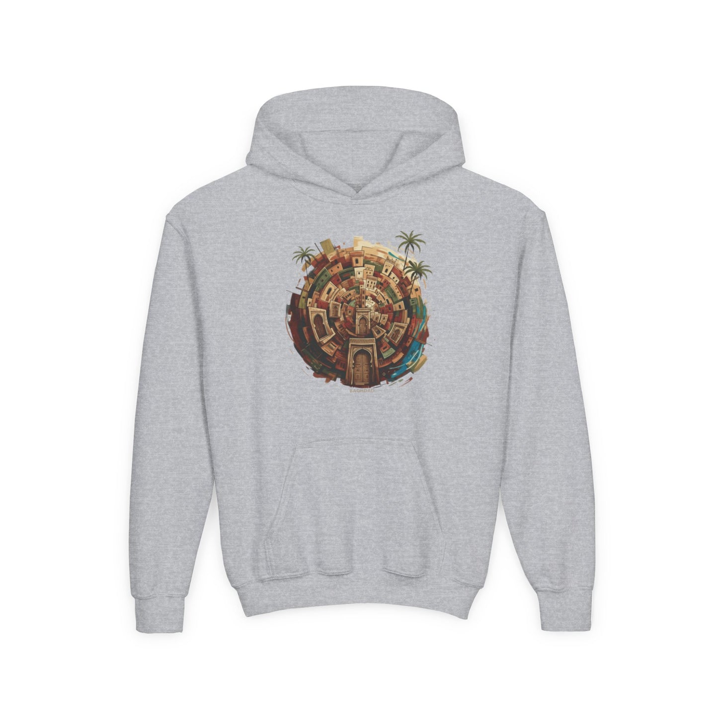 Youth Hoodie — Tropical Mini World Graphic Pullover