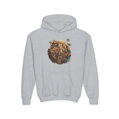 Youth Hoodie — Tropical Mini World Graphic Pullover