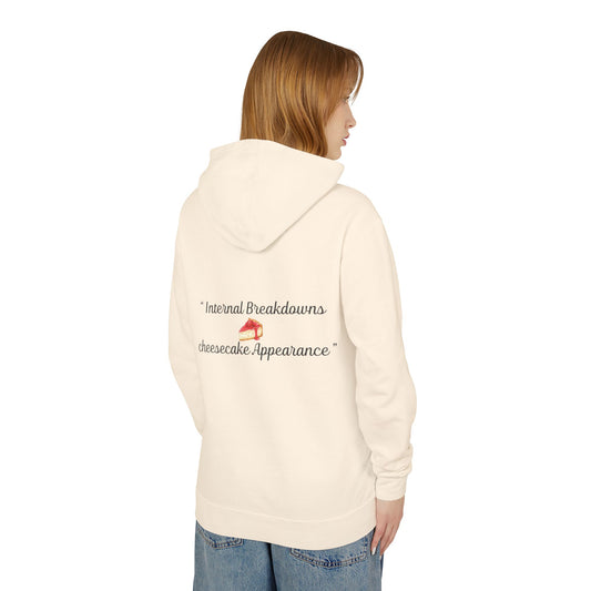 Lightweight Hoodie — “Internal Breakdowns, cheesecake Appearance” Back Print