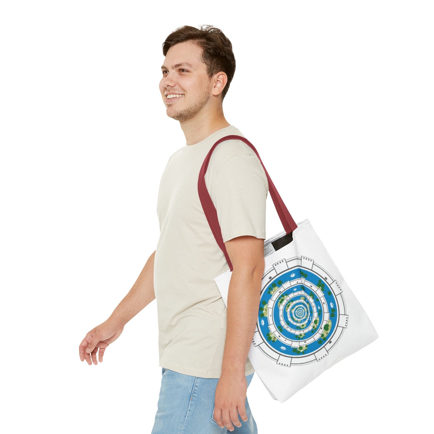 Spiral Island Tote Bag – Nautical Mandala All-Over Print Tote