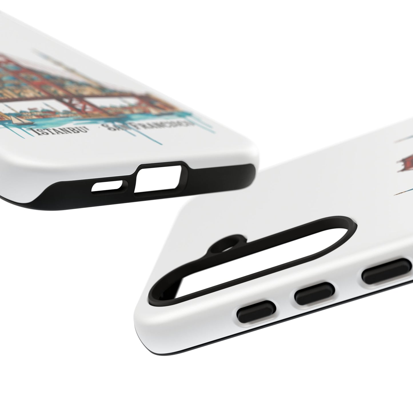City Bridge Phone Case — Istanbul × San Francisco Illustrated Travel Design
