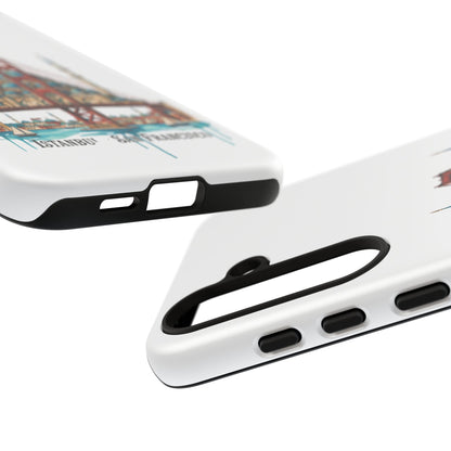 City Bridge Phone Case — Istanbul × San Francisco Illustrated Travel Design