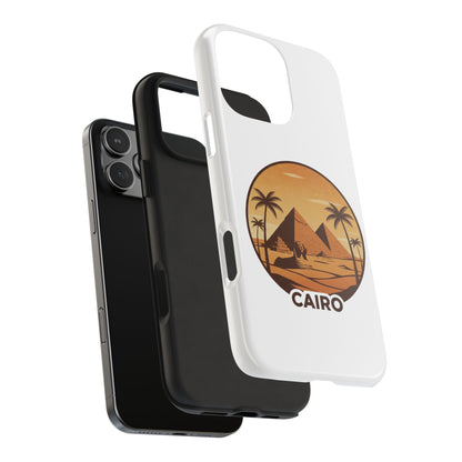 Cairo Pyramids Tough Phone Case — Vintage Egypt Travel iPhone/Android Protective Cover