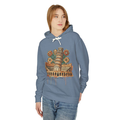 Leaning Tower of Pisa Vintage Art Hoodie — Retro Italy Travel Sweatshirt